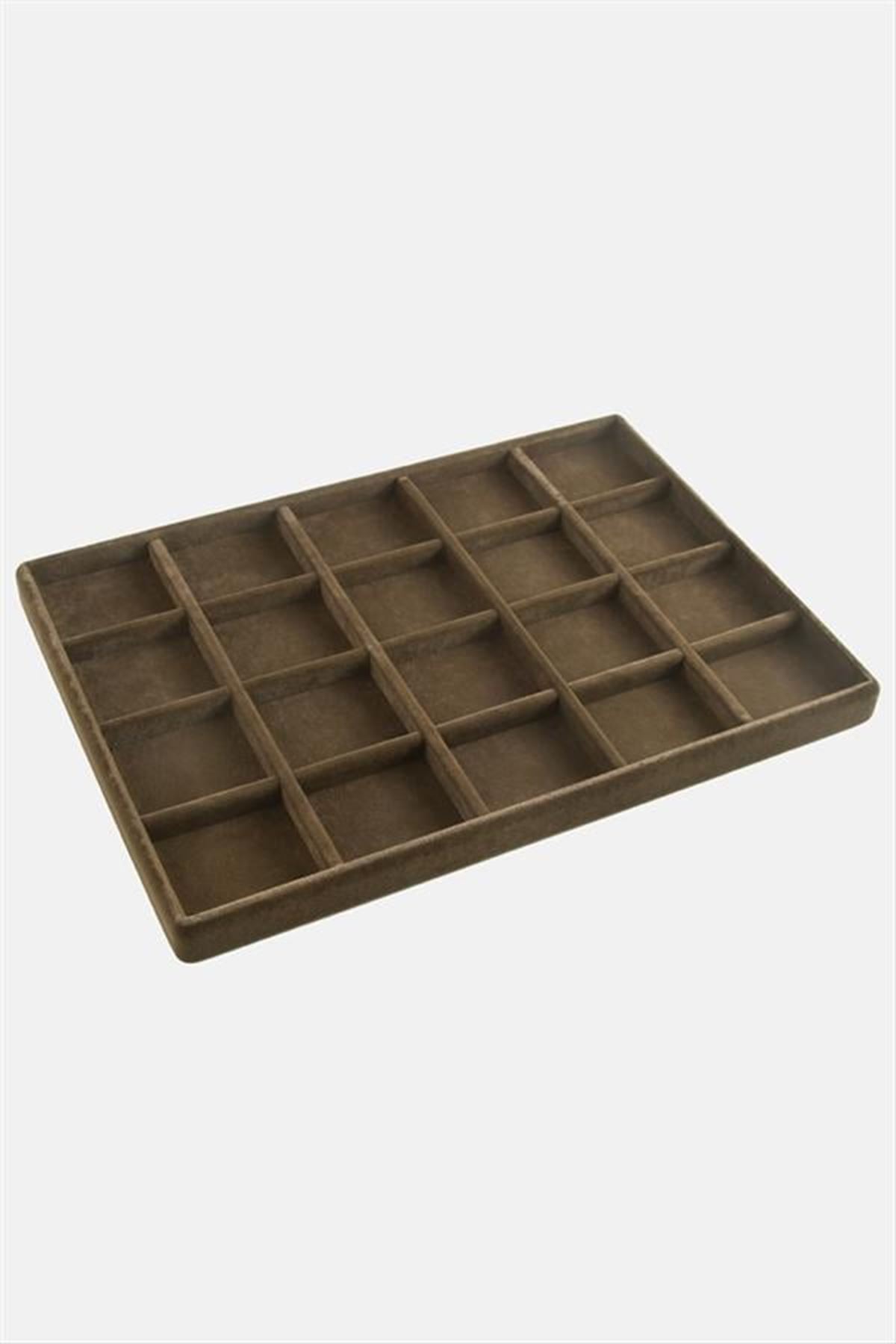 20 Bölmeli Anfora Tabla 24*34 cm - Kahverengi
