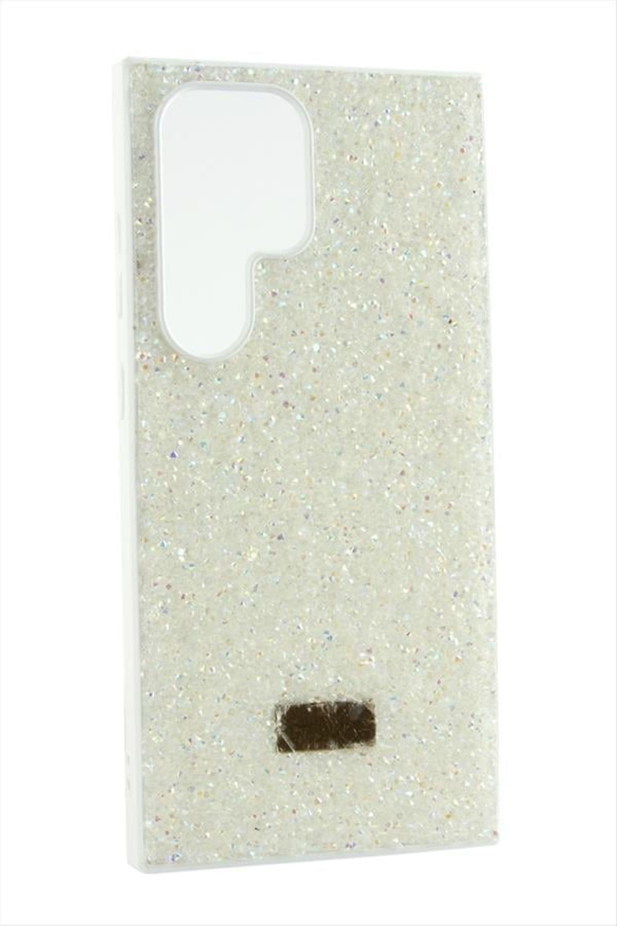 Samsung Galaxy S23 Ultra Taşlı Kapak Kılıf - Krem