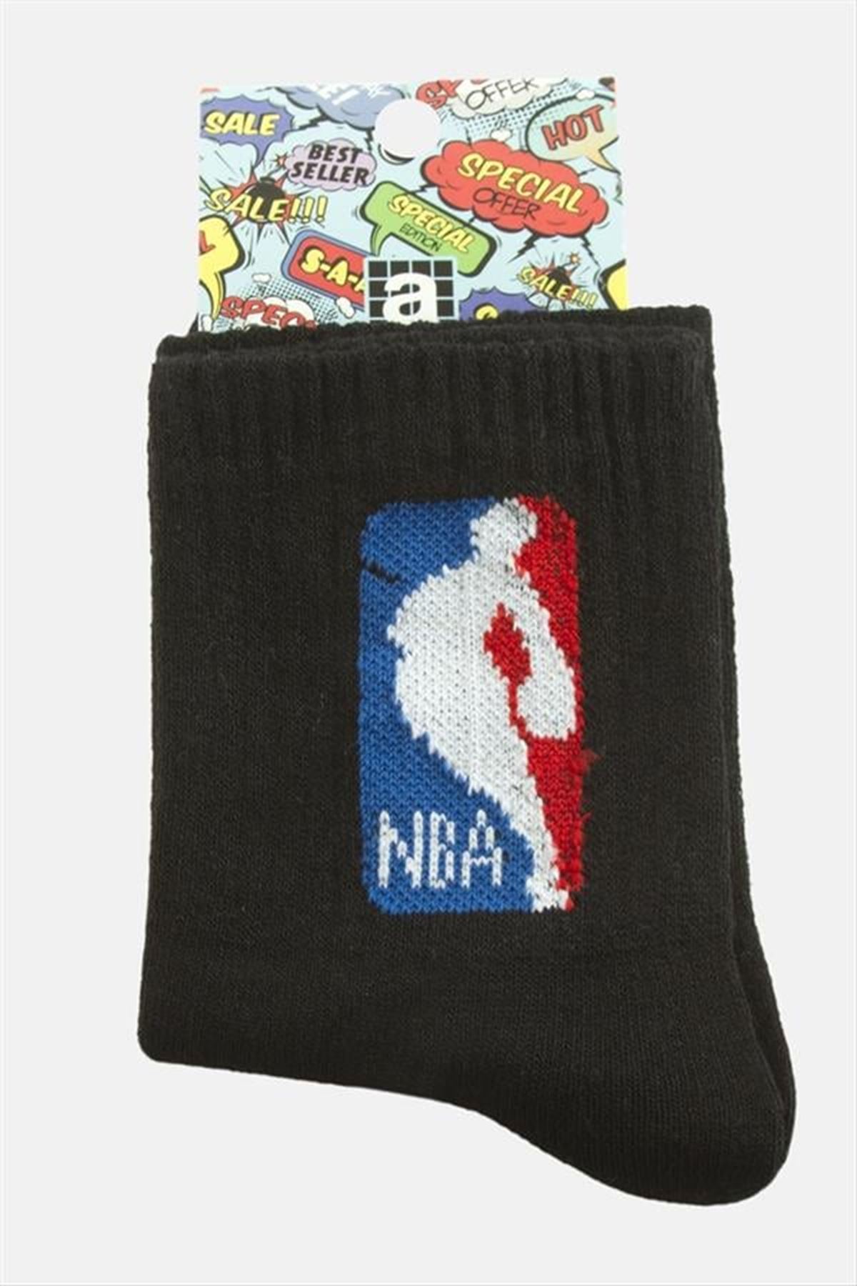 NBA Kolej Çorap 8*28 - Siyah