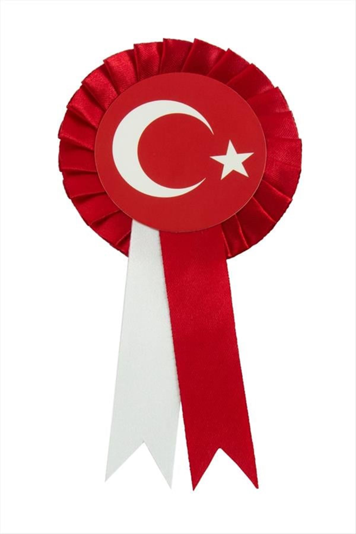 Ay Yıldız Yaka Rozeti Kokartı - Kırmızı