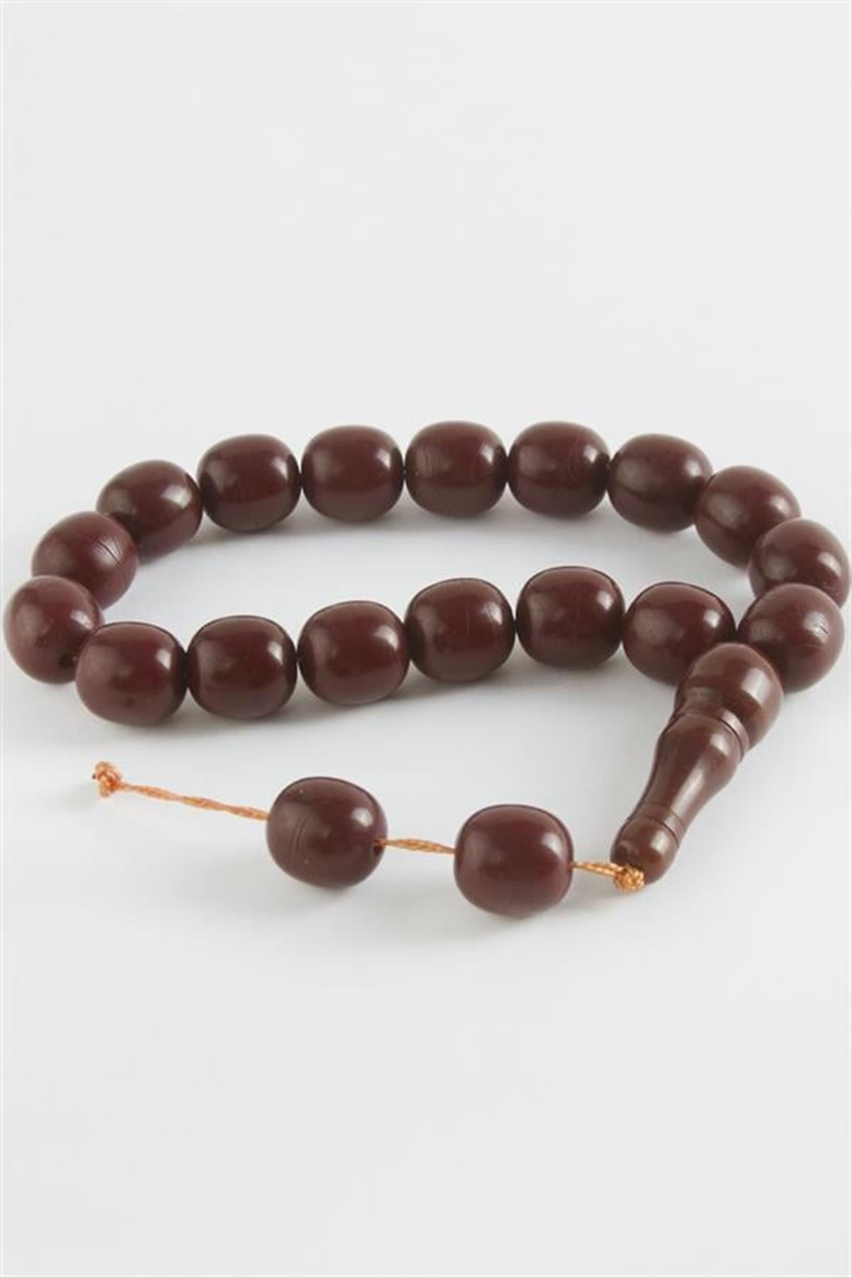 17'li Oval Şakşak Tesbih - Bordo