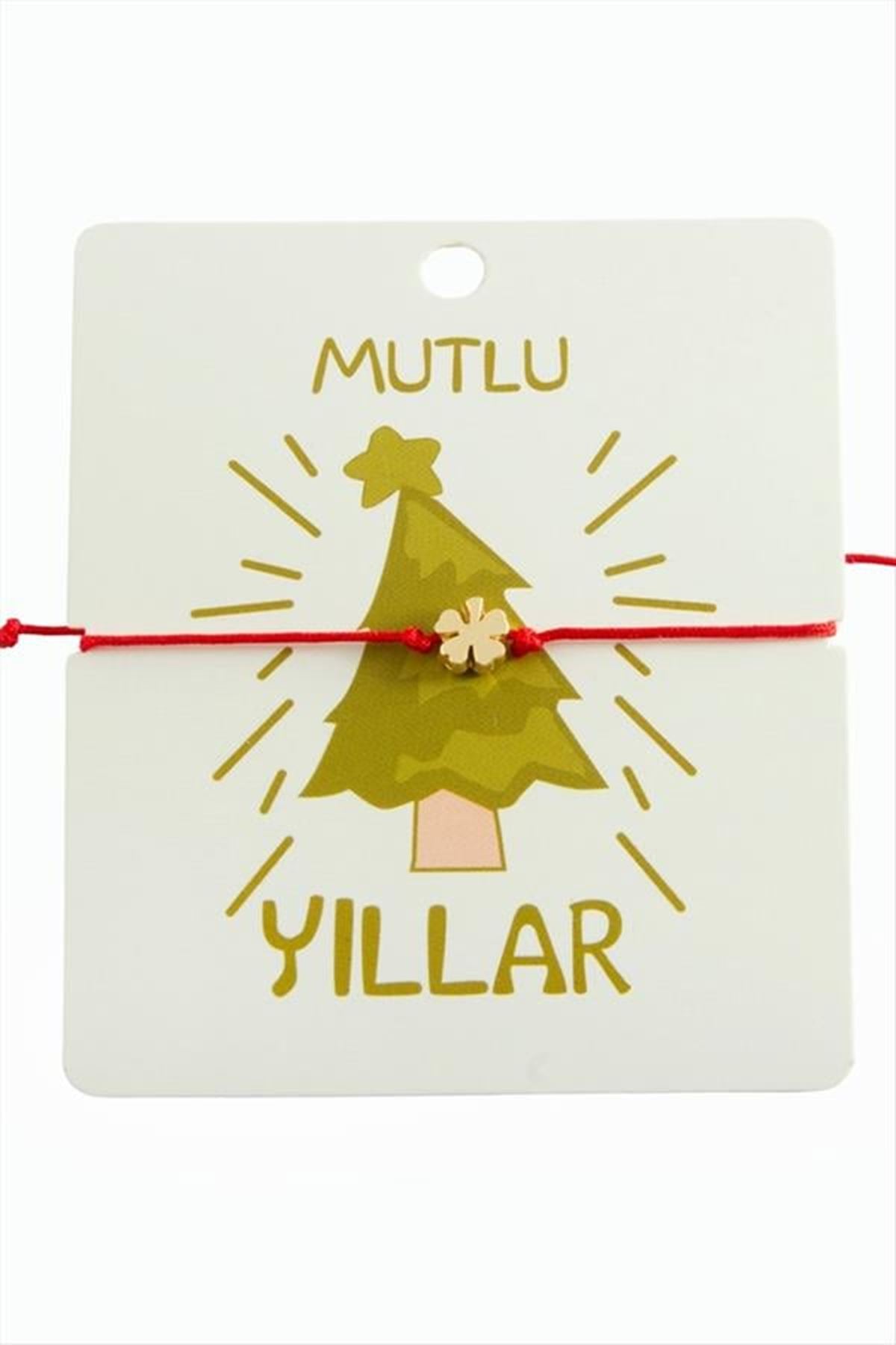 Yonca Yılbaşı Bilekliği - Kırmızı