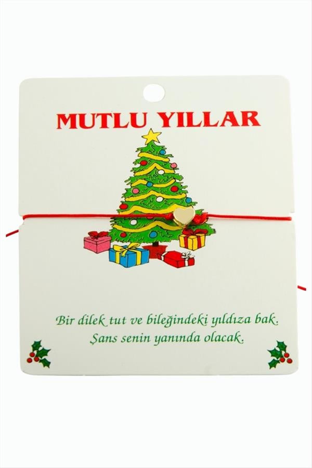 Kalp Yılbaşı Bilekliği - Kırmızı