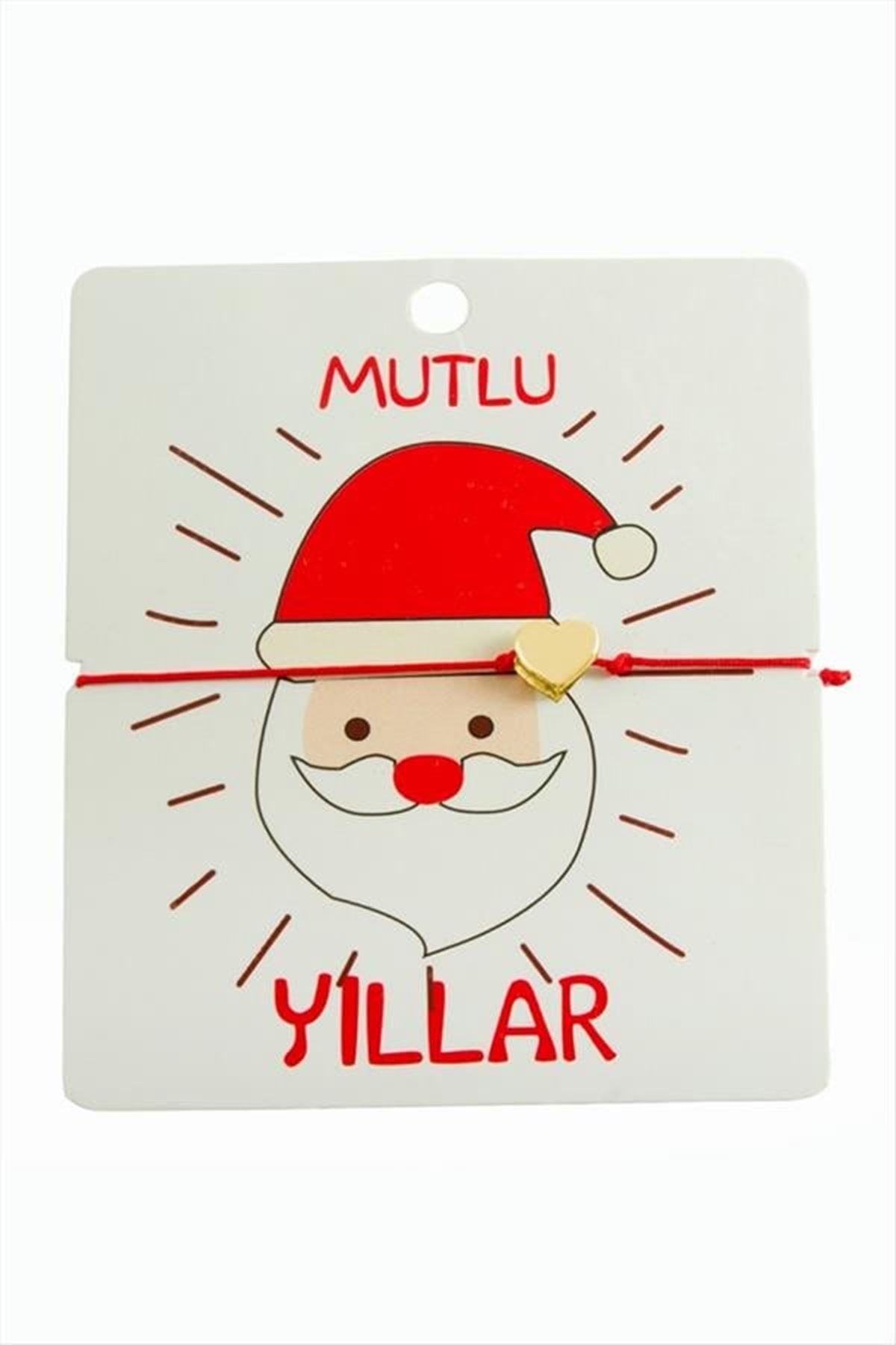 Kalp Yılbaşı Bilekliği - Kırmızı