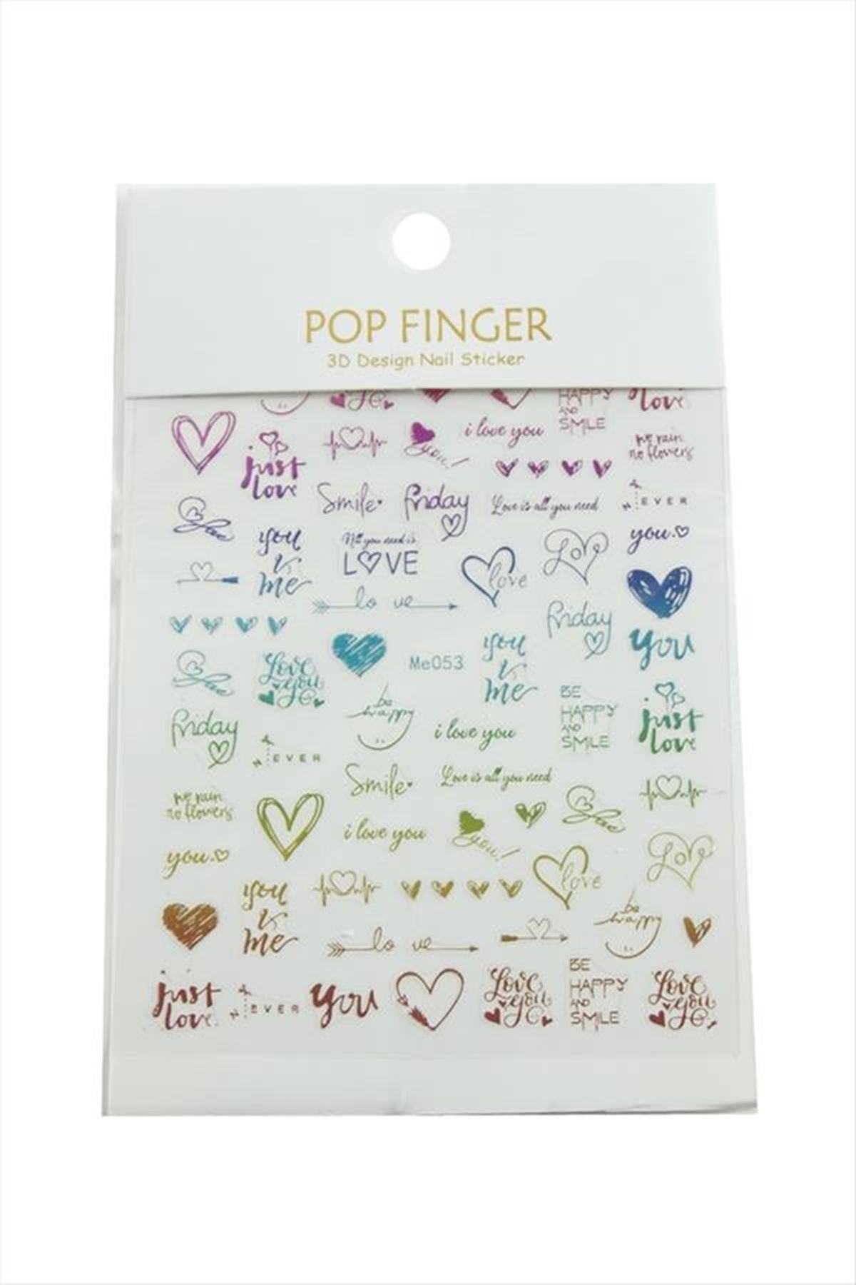 Kalp Yazılı Tattoo Dövme Sticker - Ebruli