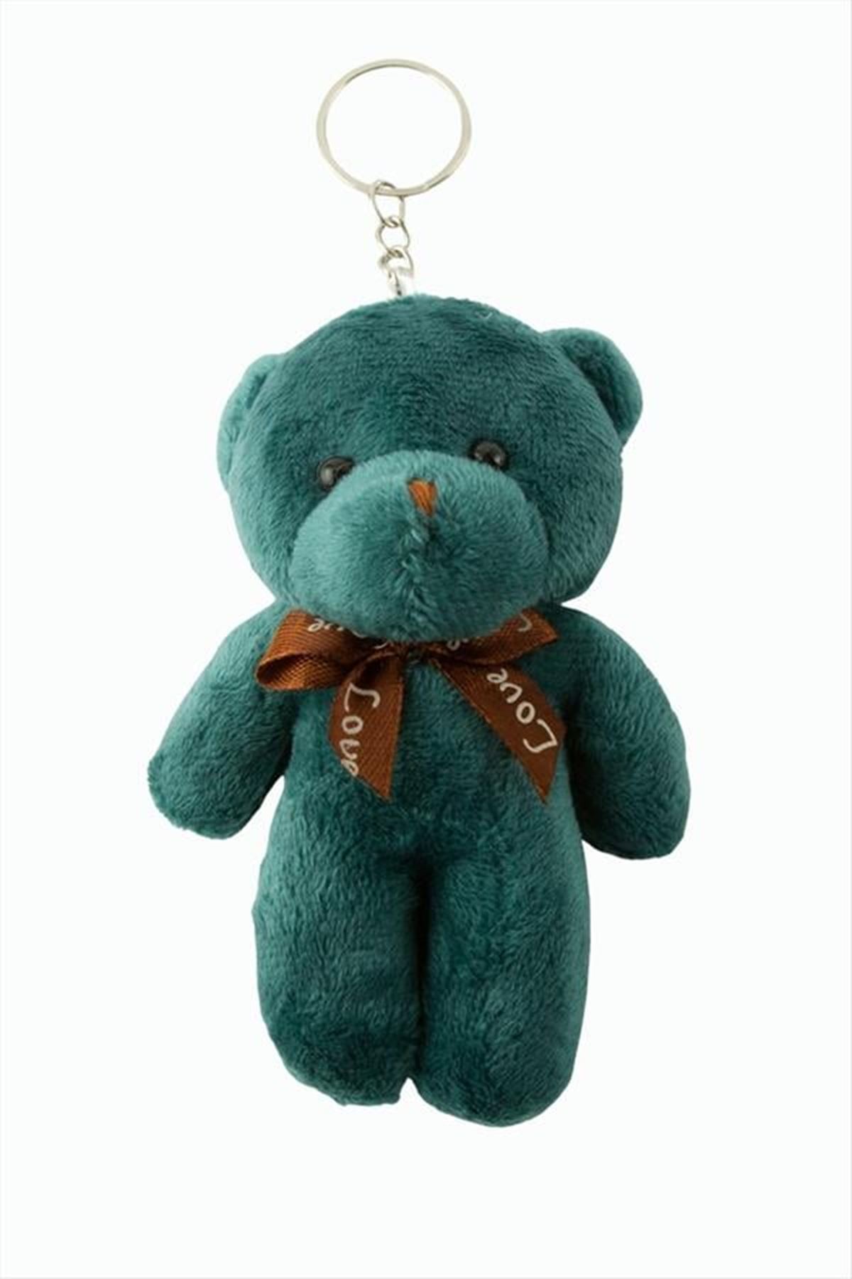 Ayıcık Peluş Çanta Anahtarlık 13 cm - Petrol Yeşili