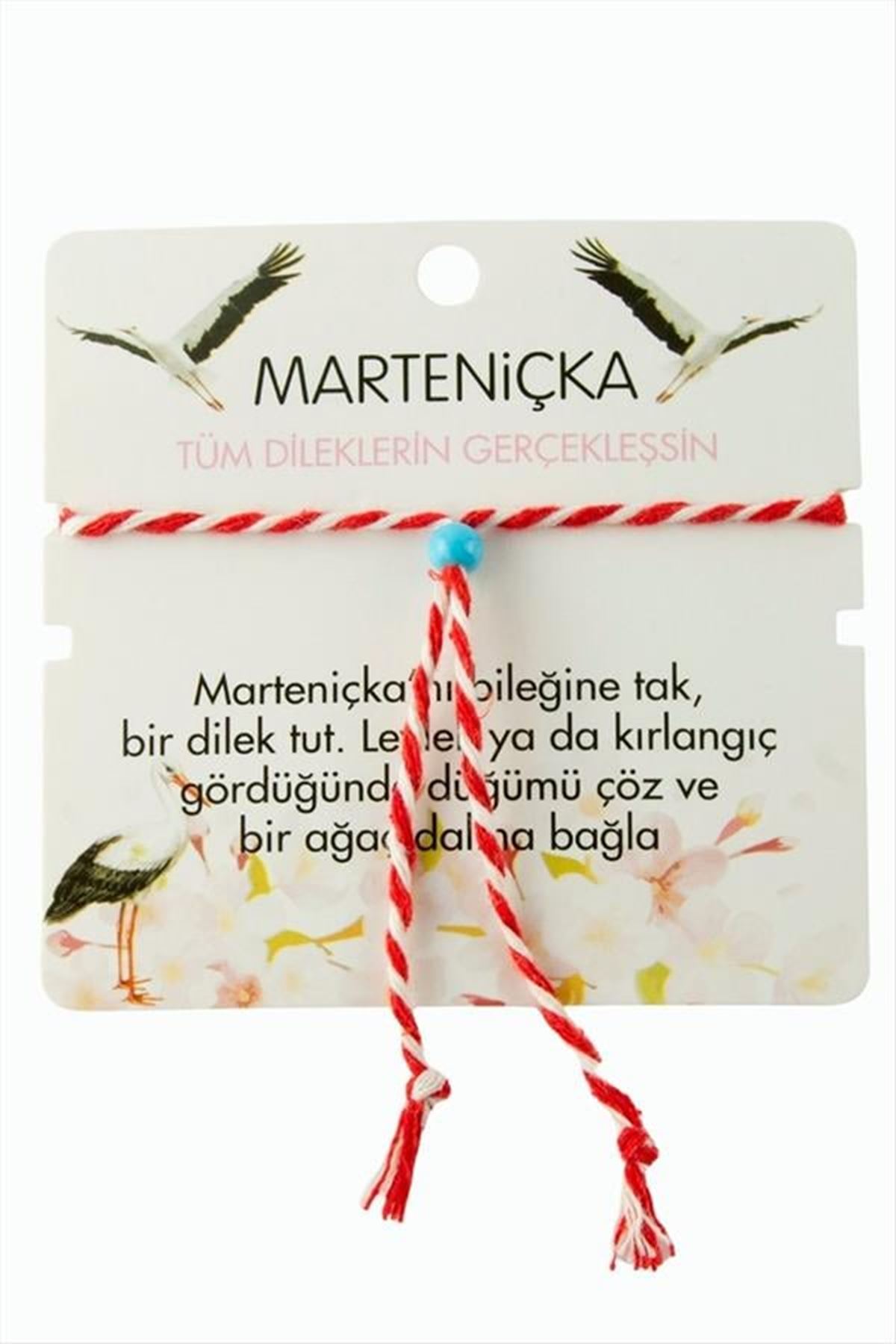 Mavi Boncuk Marteniçka Bileklik - Mavi