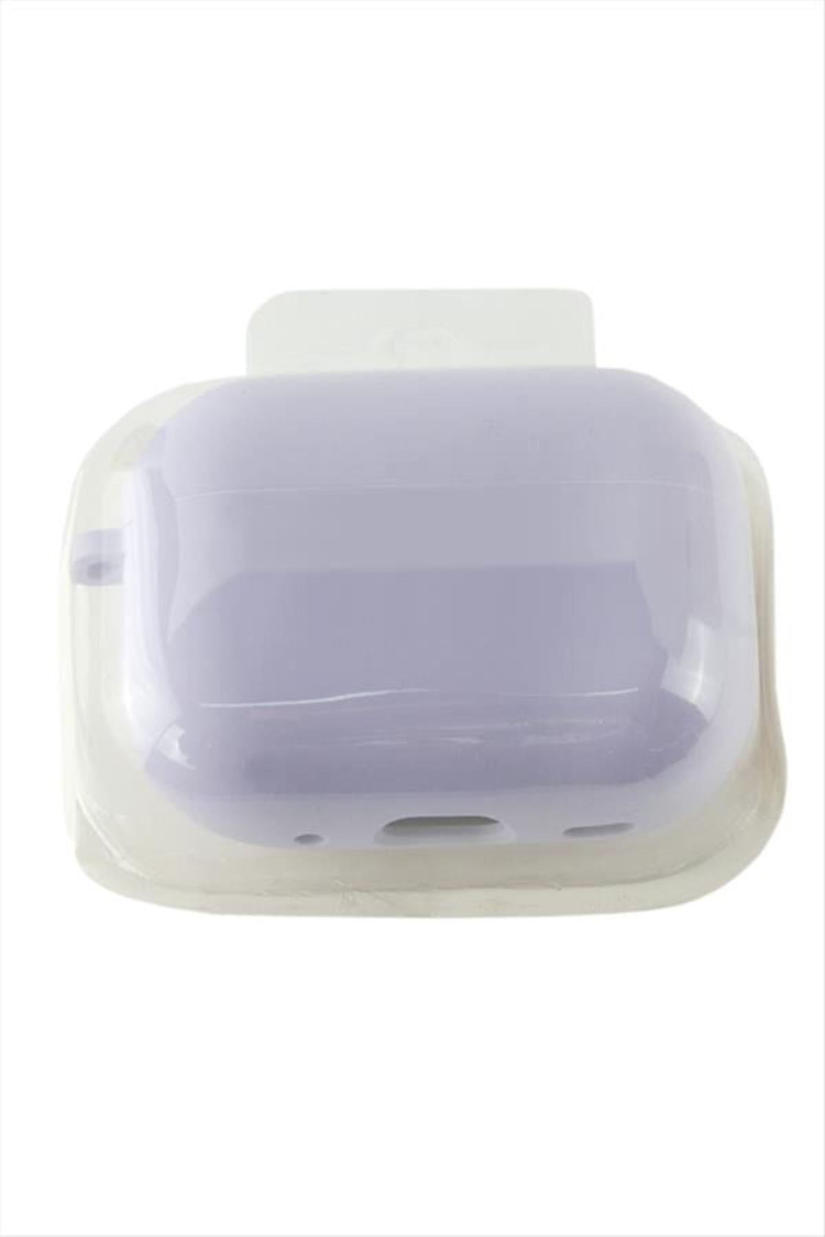 Airpods 3 Nesil Uyumlu Kablosuz Silikonlu Kulaklık Kılıfı - Lila