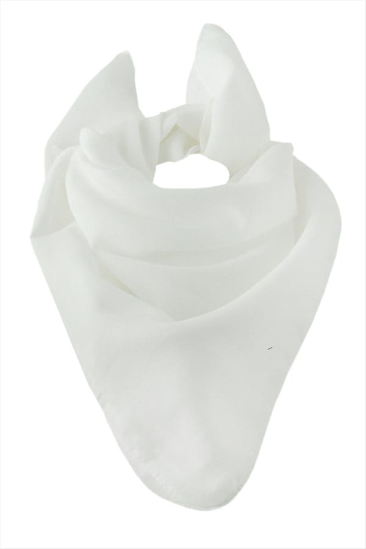 Beyaz Renkli Bandana 50*50 - Beyaz