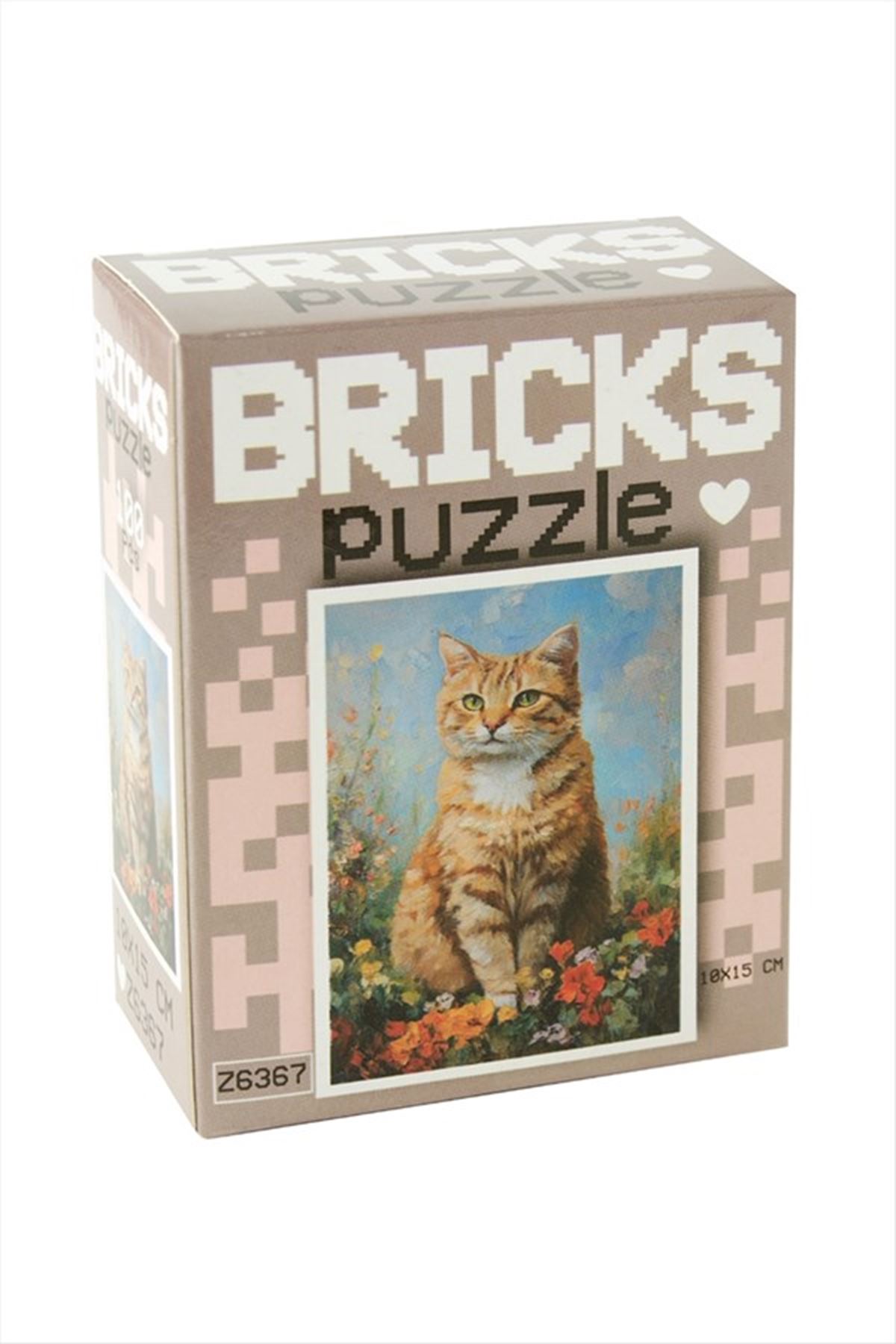10*15 Kedi Puzzle 100 Adet - Kahverengi