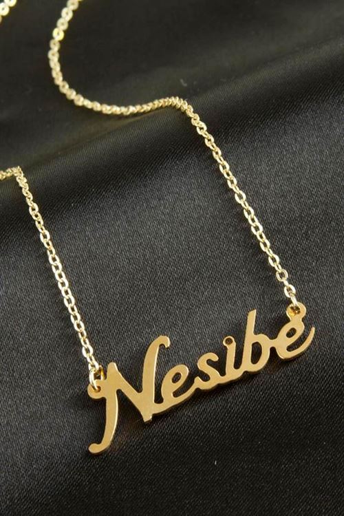 Nesibe İsimli Kolye (Kişiye Özel) - Sarı