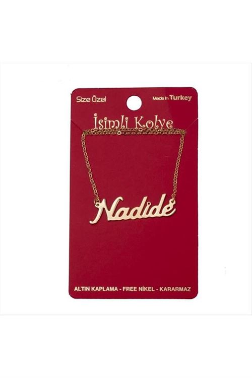 Nadide İsimli Kolye (Kişiye Özel) - Sarı