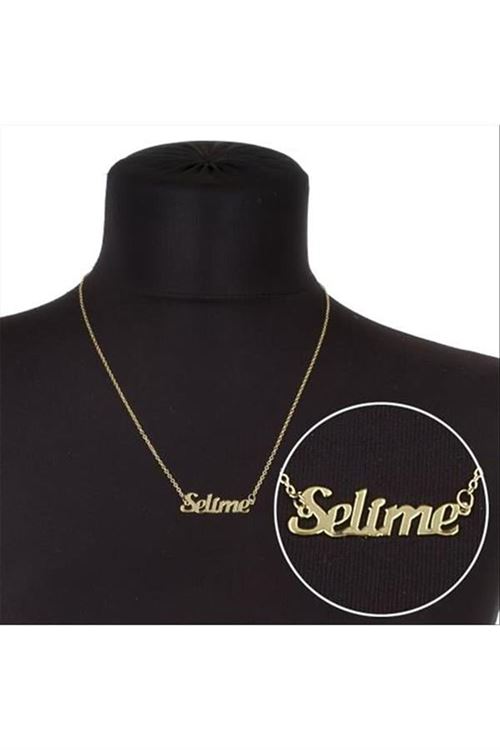 Selime İsimli Kolye (Kişiye Özel) - Sarı
