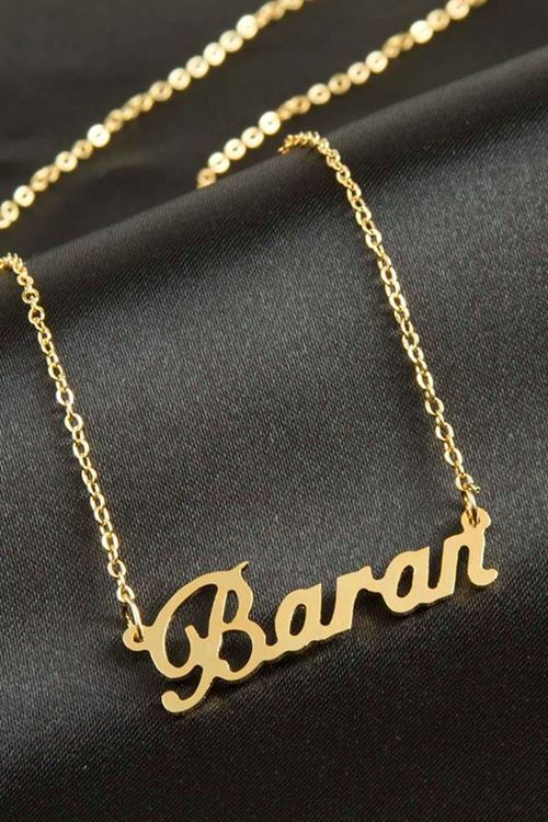Baran İsimli Kolye (Kişiye Özel) - Sarı