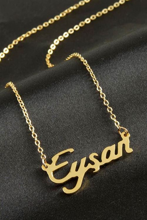 Eyşan İsimli Kolye (Kişiye Özel) - Sarı
