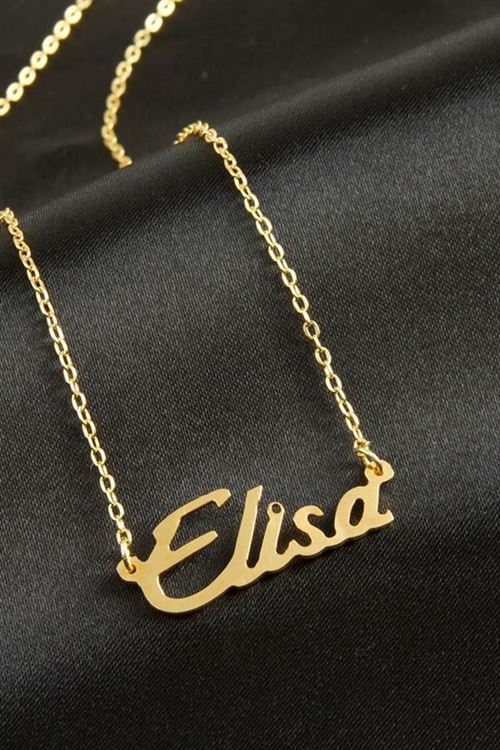 Elisa İsimli Kolye (Kişiye Özel) - Sarı