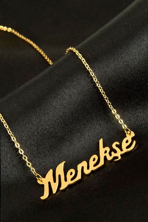 Menekşe İsimli Kolye (Kişiye Özel) - Sarı