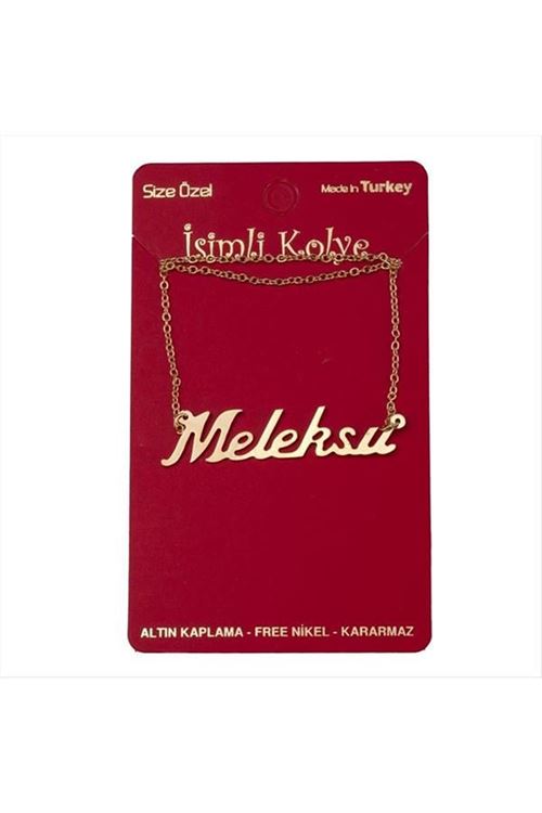Meleksu İsimli Kolye (Kişiye Özel) - Sarı
