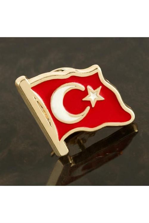 Ay Yıldız Yaka Rozet - Gri