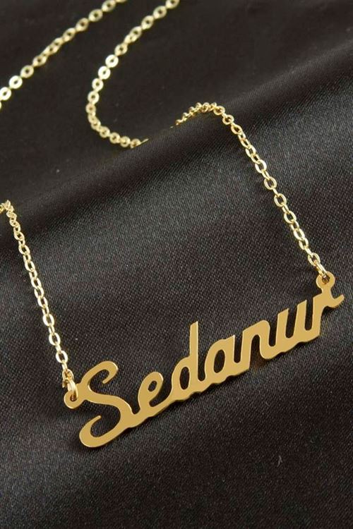 Sedanur İsimli Kolye (Kişiye Özel) - Sarı