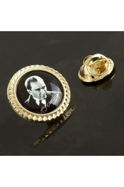 Atatürk Yaka Rozet - Sarı