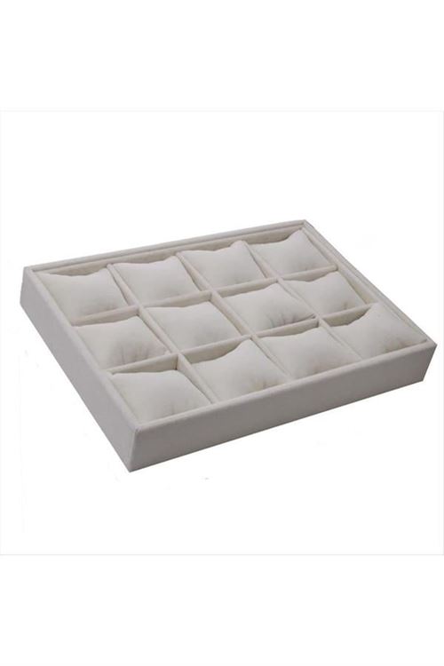 12'li Anfora Kumaş Yastıklı Tabla - Krem