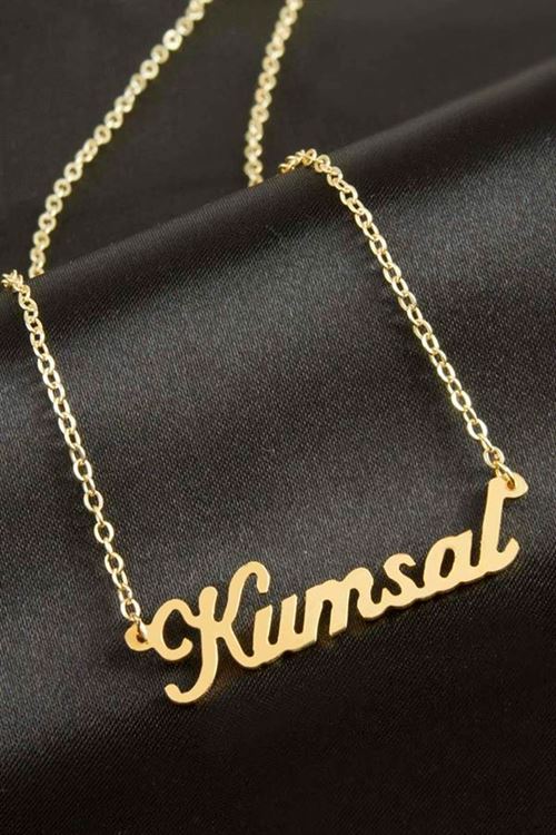 Kumsal İsimli Kolye (Kişiye Özel) - Sarı
