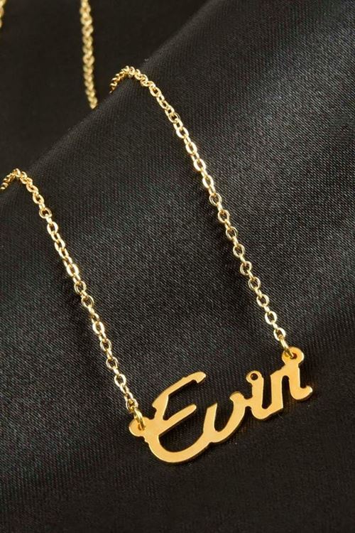 Evin İsimli Kolye (Kişiye Özel) - Sarı