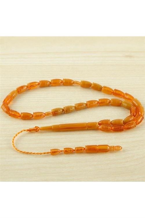 Mermi Figürlü Plastik Tesbih 6*10 mm - Turuncu