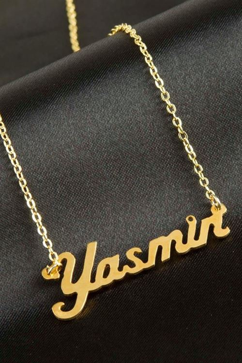 Yasmin İsimli Kolye (Kişiye Özel) - Sarı