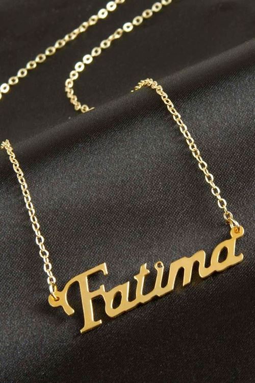 Fatima İsimli Kolye (Kişiye Özel) - Sarı