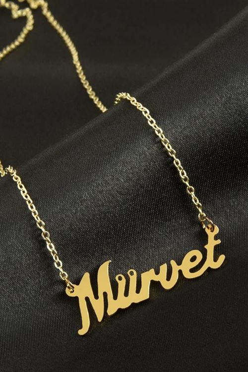 Mürvet İsimli Kolye (Kişiye Özel) - Sarı