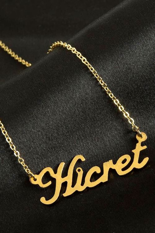 Hicret İsimli Kolye (Kişiye Özel) - Sarı
