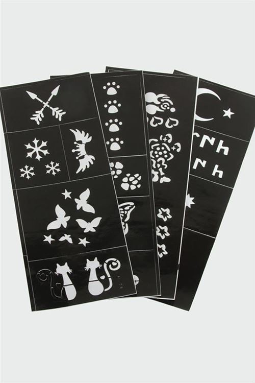 Hint Kınası Şablonları - Siyah