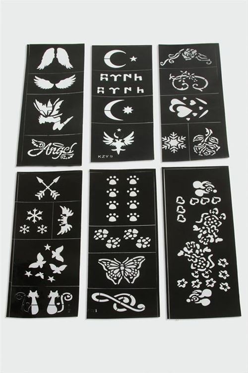 Hint Kınası Şablonları - Siyah