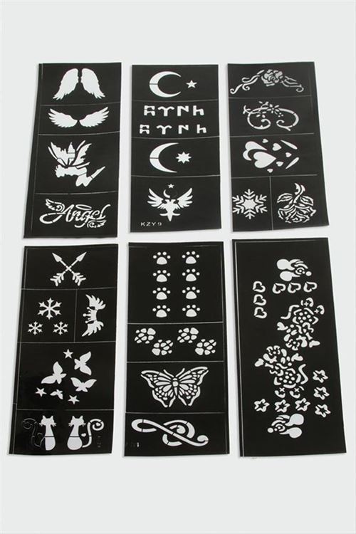 Hint Kınası Şablonları - Siyah