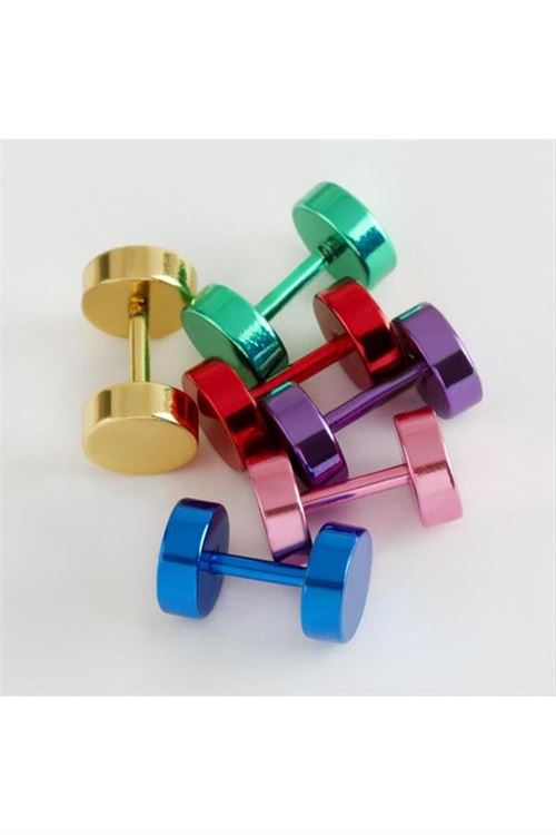 6 mm Silindir Piercing 1 Adet - Karışık Renk 1