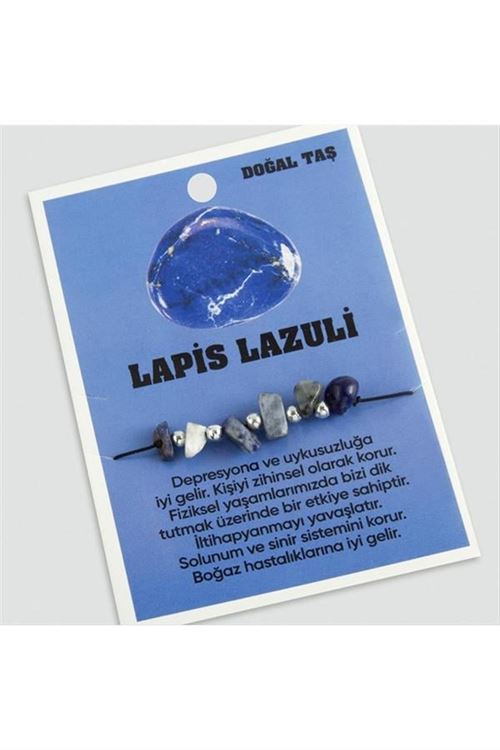 Lapis Doğaltaşlı İp Bileklik - Lacivert