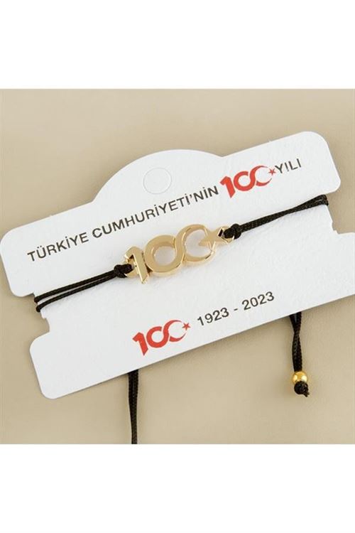 Cumhuriyetin 100. Yılına Özel Bileklik - Gümüş Rengi