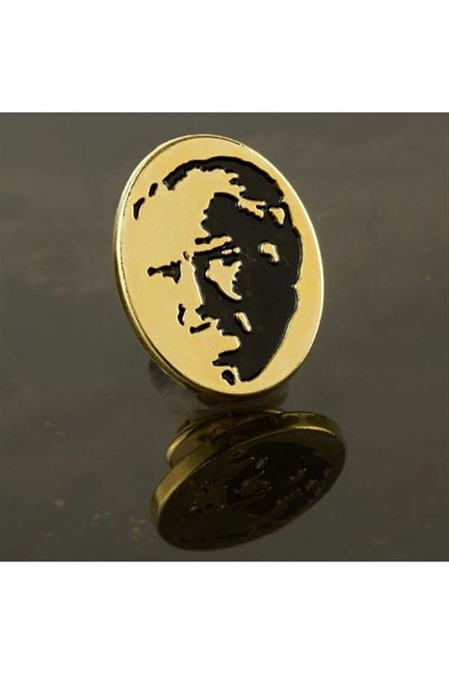 Atatürk Yaka Rozet - Gümüş Rengi