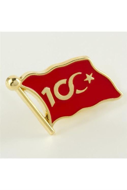 Cumhuriyetin 100. Yılına Özel Yaka Rozet - Sarı