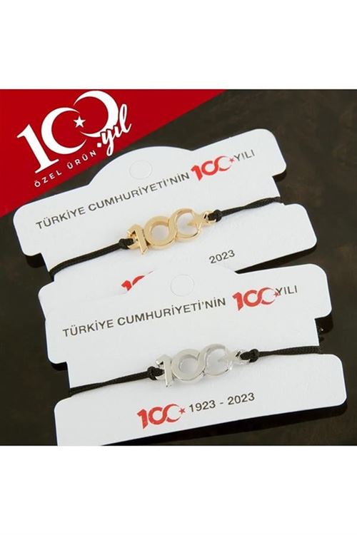 Cumhuriyetin 100. Yılına Özel Bileklik - Sarı