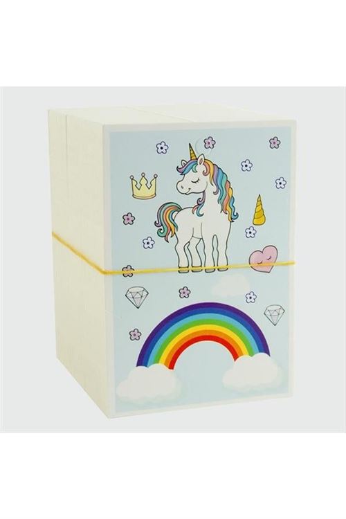 3'lü Unicorn Bileklik Kartı - Mavi