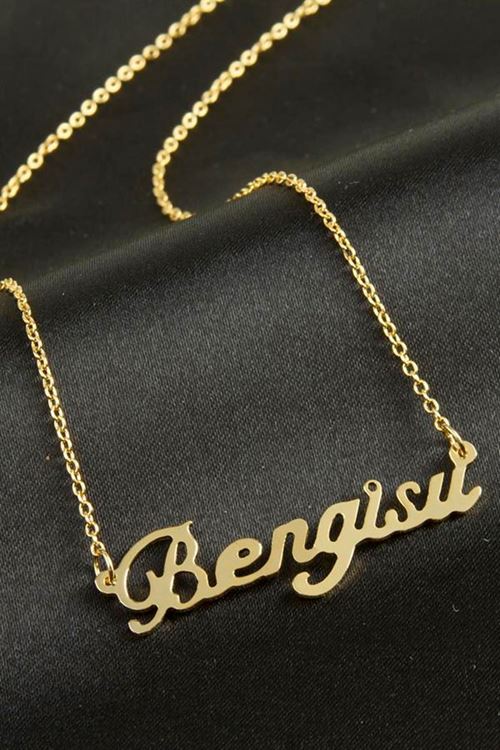 Bengisu isimli kolye (Kişiye Özel) - Sarı