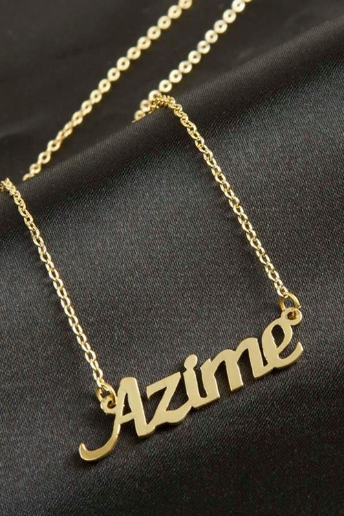 Azime isimli kolye (Kişiye Özel) - Sarı
