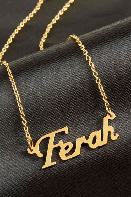 Ferah isimli kolye (Kişiye Özel) - Sarı