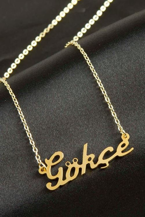 Gökçe isimli kolye (Kişiye Özel) - Sarı