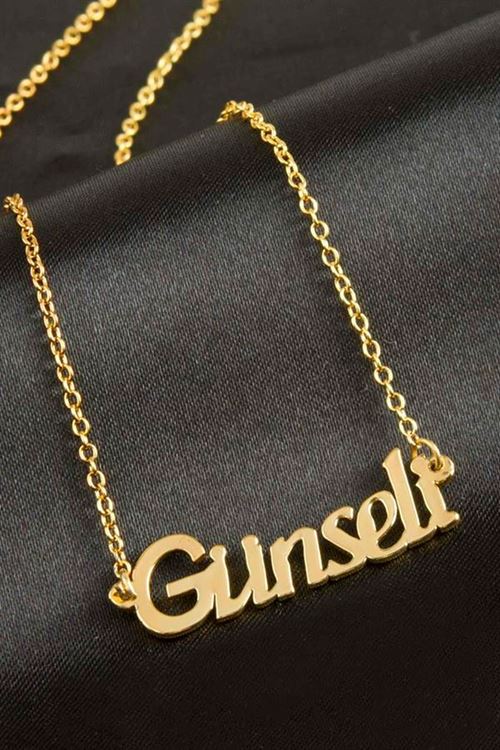 Günseli isimli kolye (Kişiye Özel) - Sarı