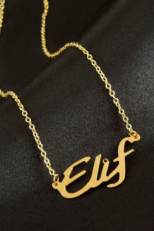 Elif isimli kolye (Kişiye Özel) - Sarı