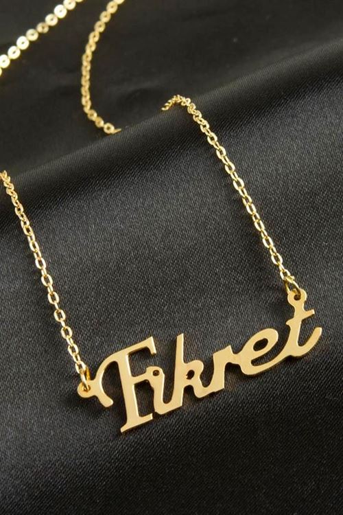 Fikret isimli kolye (Kişiye Özel) - Sarı